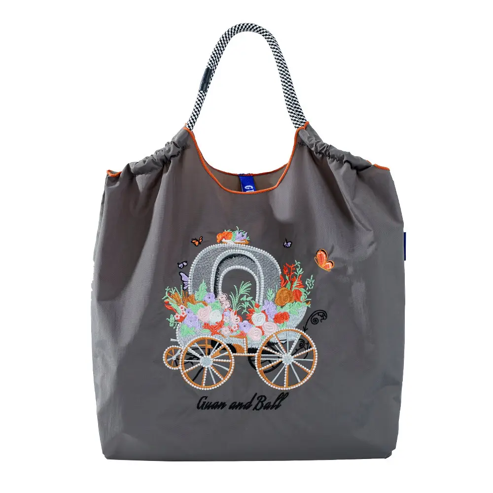 Cartoon Embroidered Eco-Friendly Shoulder Bags 4 Pcs - Image 6