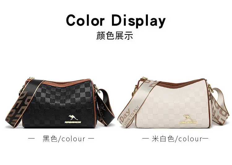 Retro Embossed Shoulder Bag with Wide Strap — feature 15