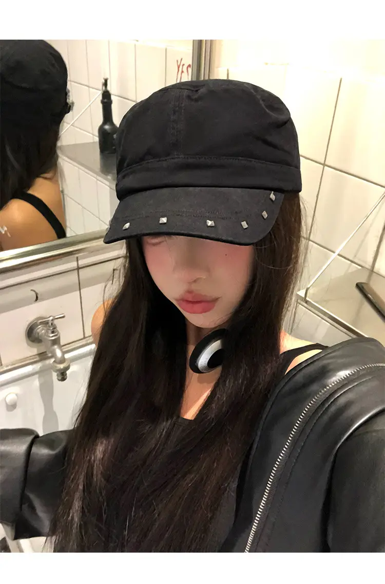 Studded Flat Cap Women Spring Autumn Vintage Beret — feature 10