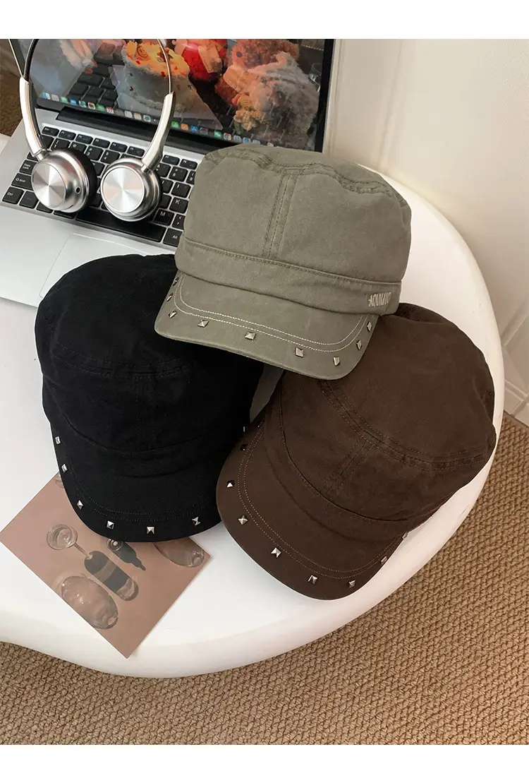 Studded Flat Cap Women Spring Autumn Vintage Beret — feature 12