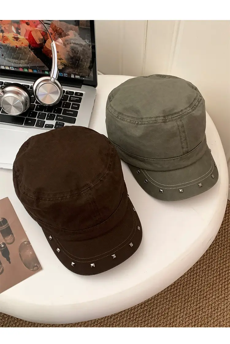Studded Flat Cap Women Spring Autumn Vintage Beret — feature 13