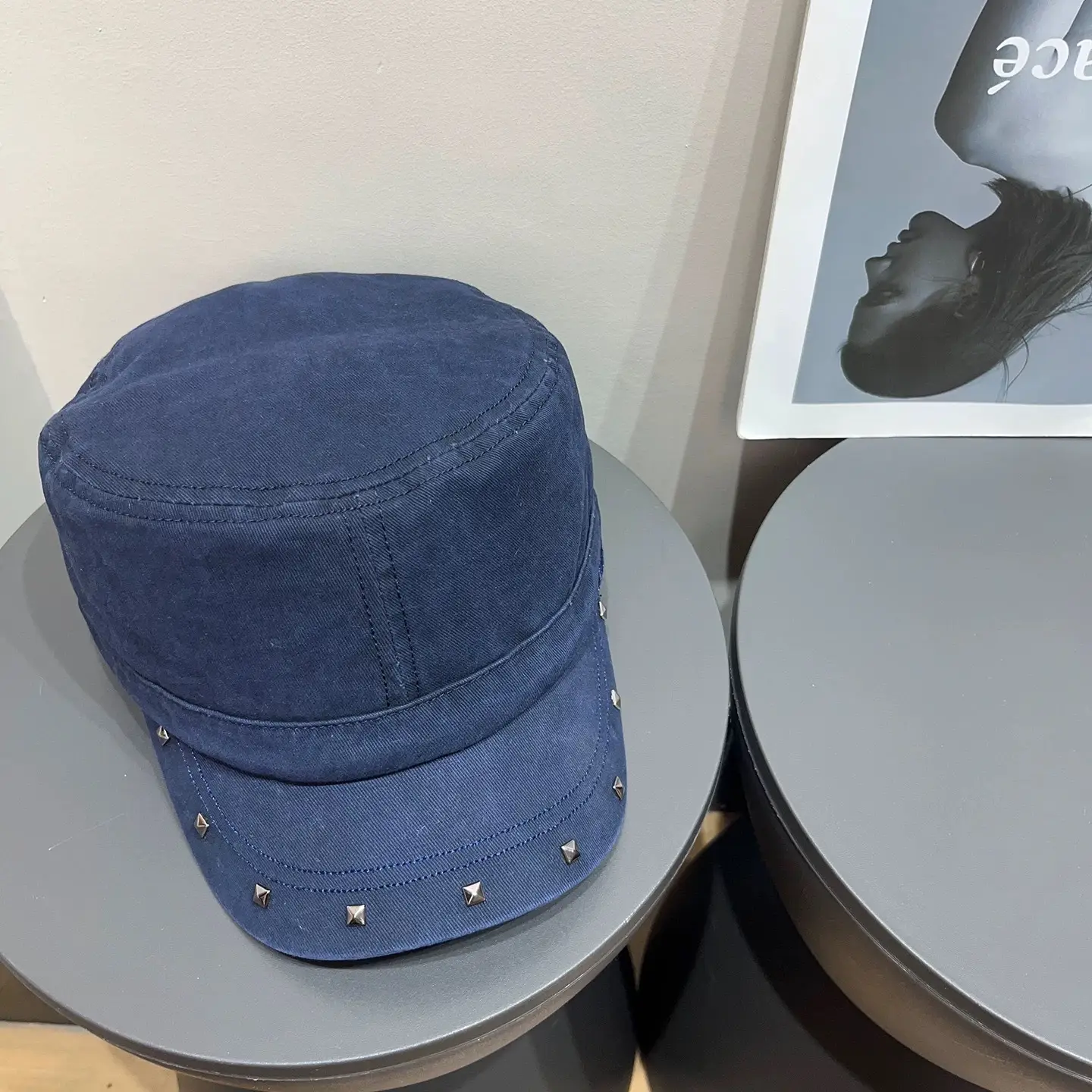 Studded Flat Cap Women Spring Autumn Vintage Beret