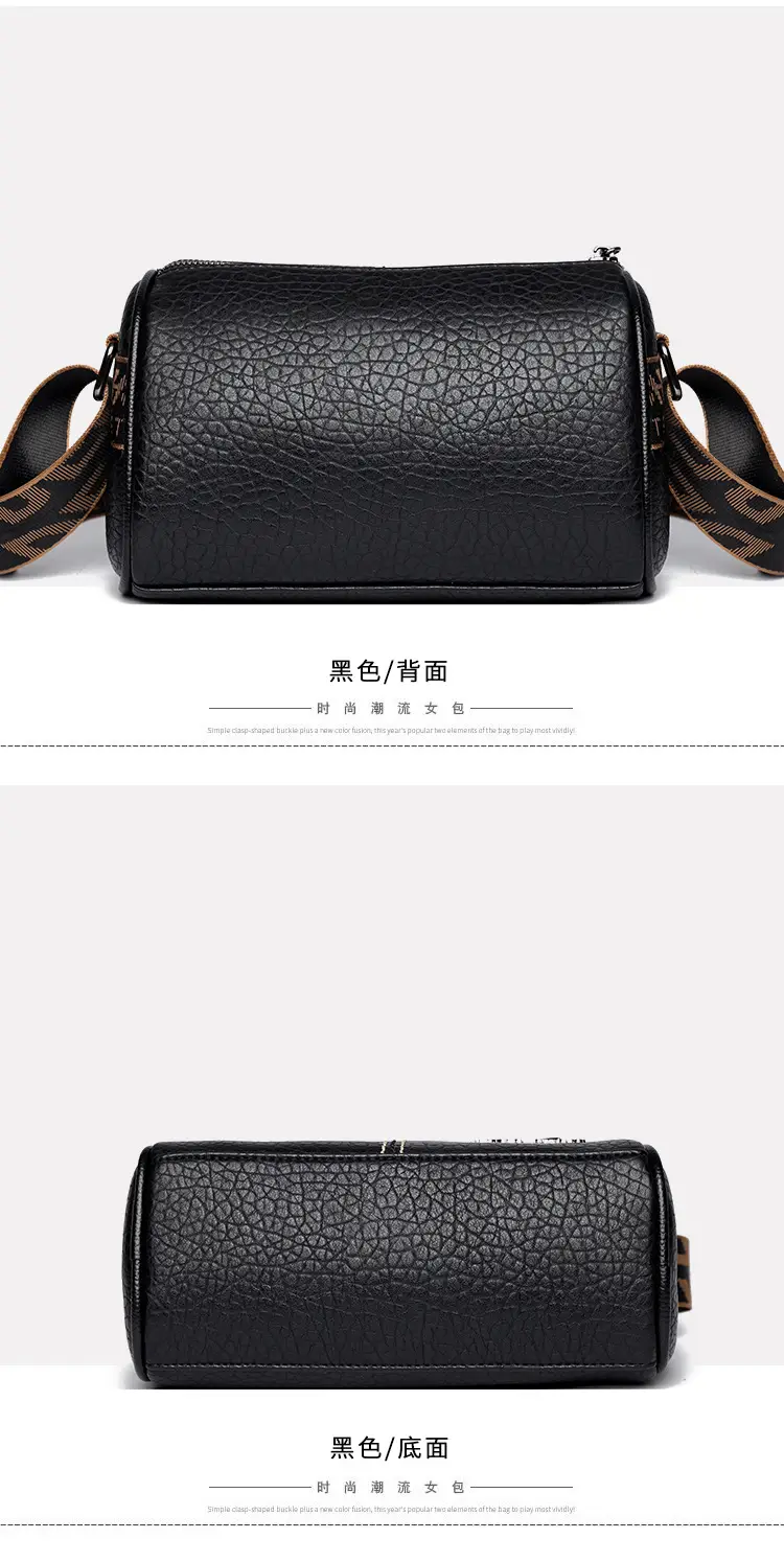 Black Embroidered Crossbody Bag with Strap — feature 18
