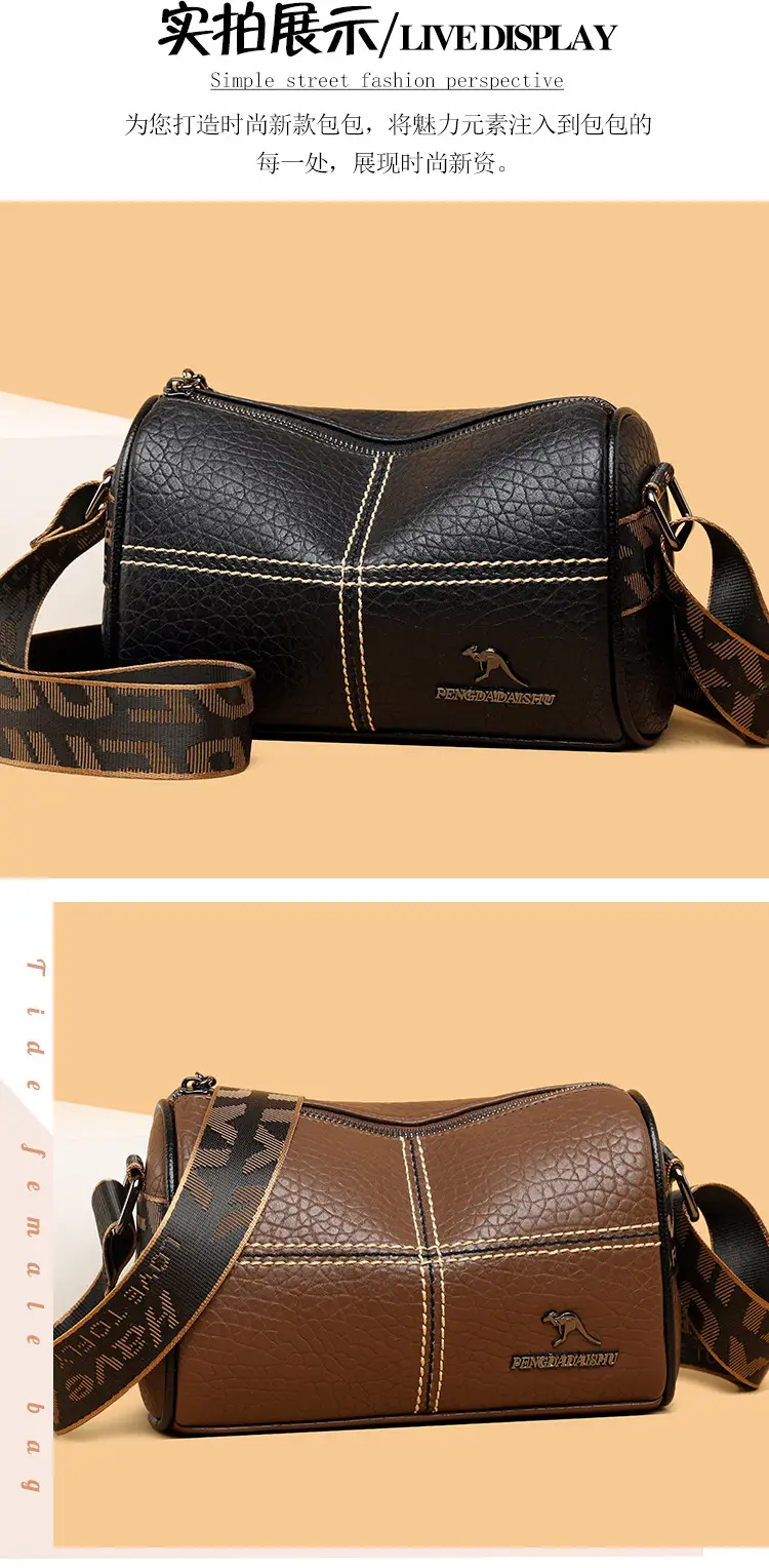 Black Embroidered Crossbody Bag with Strap — feature 7