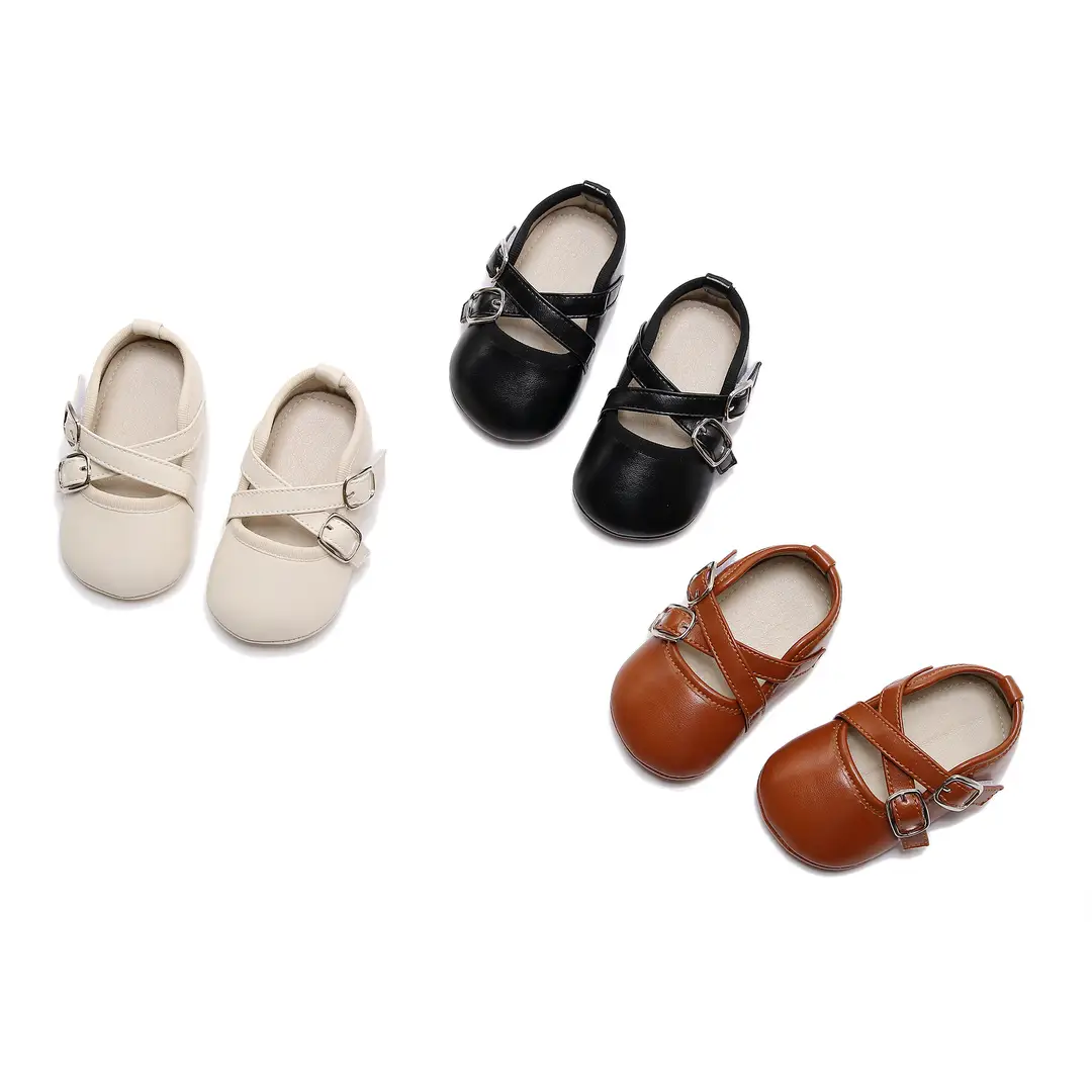 Commercial Leather Shoes, Korean Style Children's Shoes, Baby Walking Shoes, Spring Girls' Princess Shoes, Simple Style Toddler Shoes - Image 5