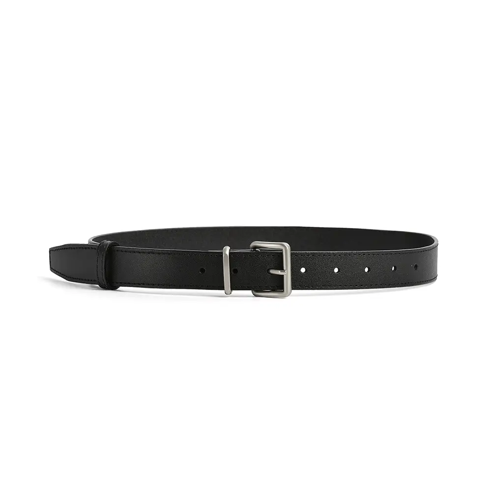 Black Cross-Border Genuine Leather Belt for Women