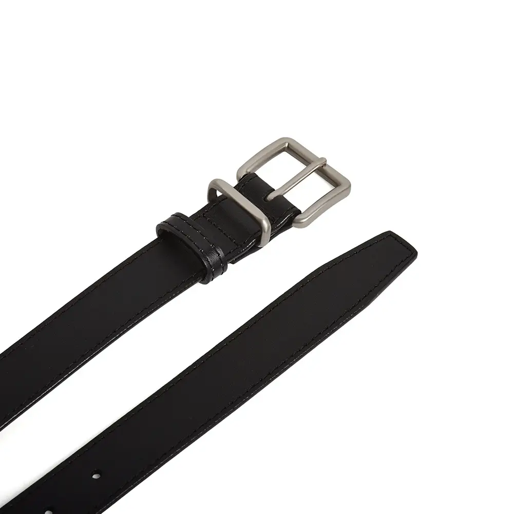 Black Cross-Border Genuine Leather Belt for Women