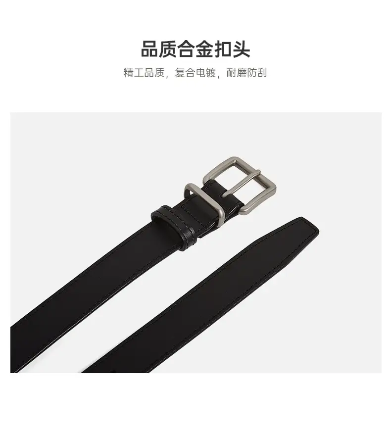 Black Cross-Border Genuine Leather Belt for Women — feature 5