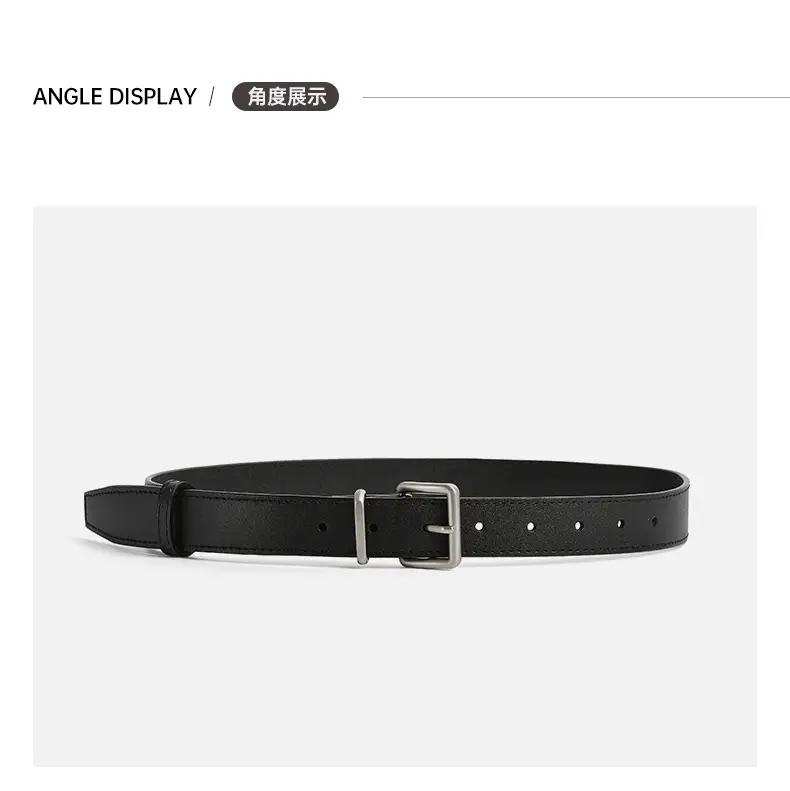Black Cross-Border Genuine Leather Belt for Women — feature 7