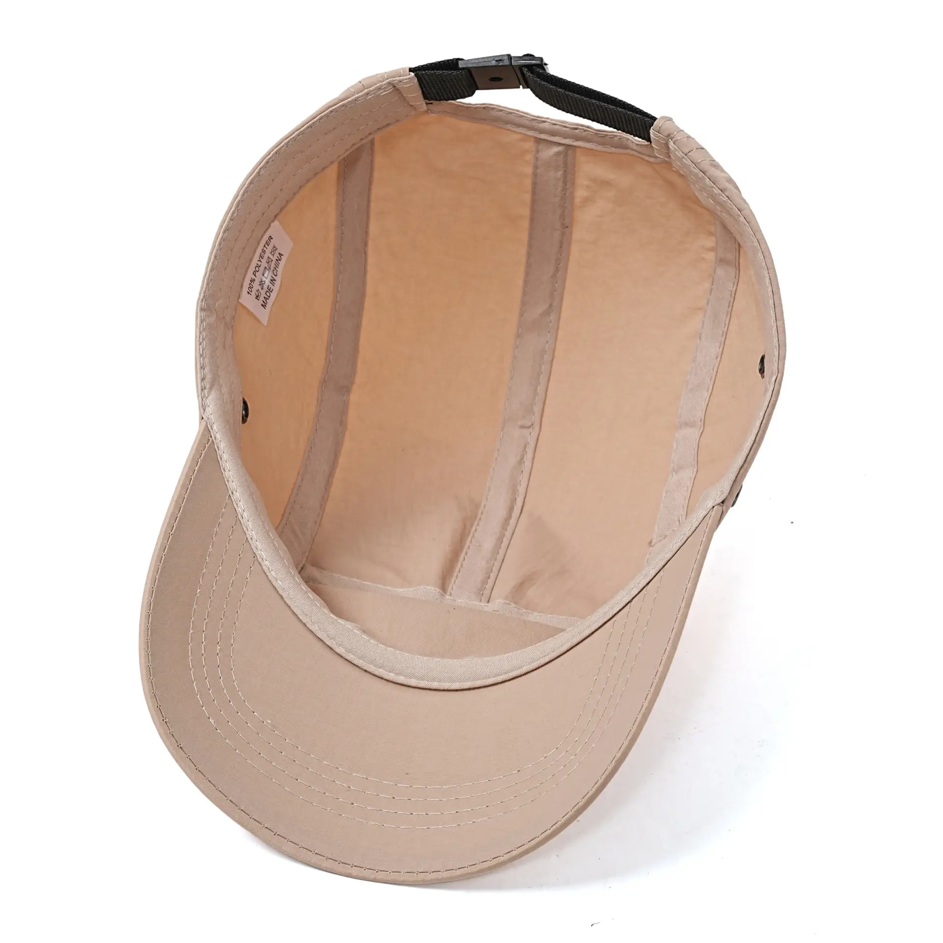 Men's Beige Baseball Cap with Adjustable Strap - Image 9