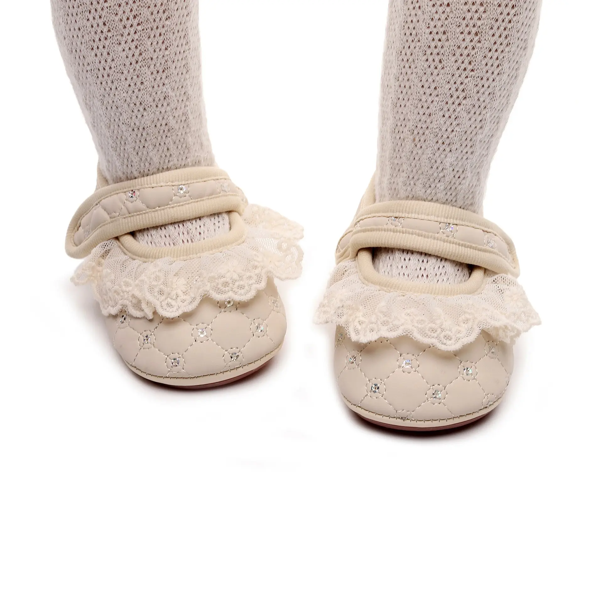Pink Lace Toddler Shoes 0-1Yr Soft Soled