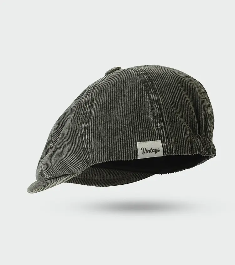 Japanese Retro Distressed Corduroy Forward Cap for Women, Spring and Autumn Literary Versatile Artist Hat, Backwards-Worn Baseball Cap for Men, Trendy — feature 10