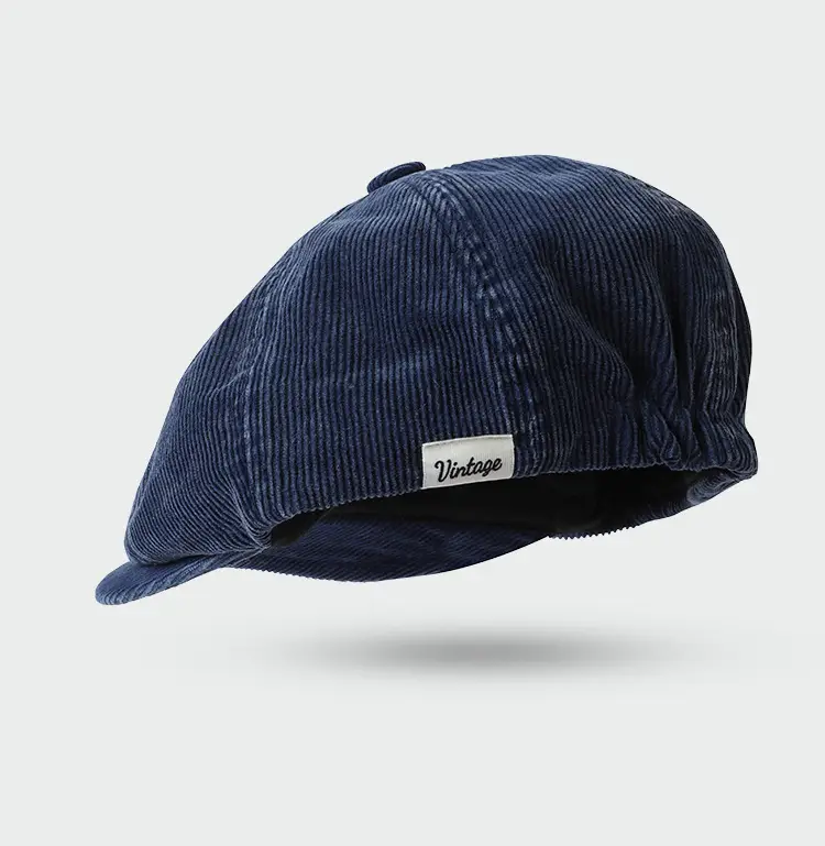 Japanese Retro Distressed Corduroy Forward Cap for Women, Spring and Autumn Literary Versatile Artist Hat, Backwards-Worn Baseball Cap for Men, Trendy — feature 11