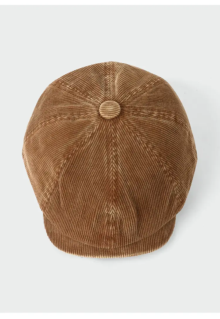 Japanese Retro Distressed Corduroy Forward Cap for Women, Spring and Autumn Literary Versatile Artist Hat, Backwards-Worn Baseball Cap for Men, Trendy — feature 8