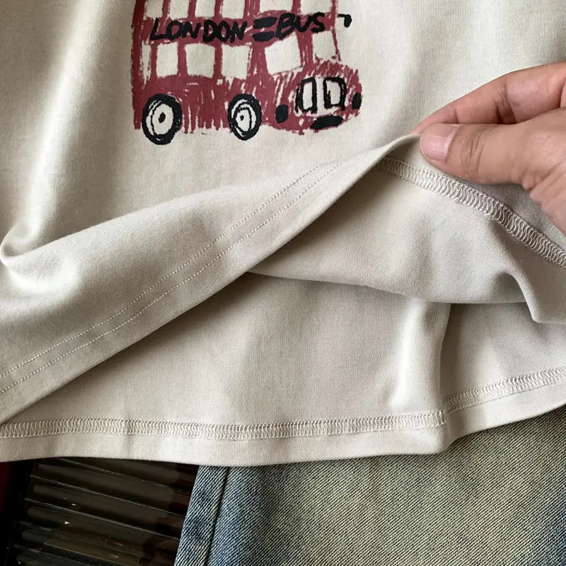 Boys Long Sleeve Cartoon T-Shirt Red Cream Kids — feature 8