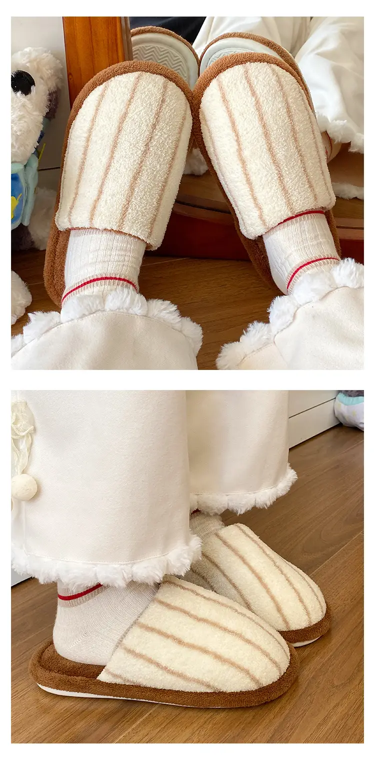 Women Cotton Striped Winter Slippers 2025 — feature 10