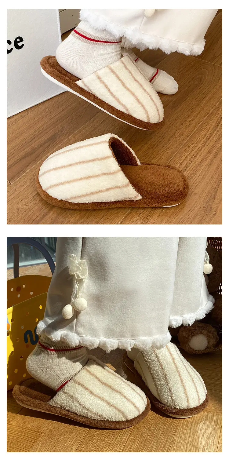 Women Cotton Striped Winter Slippers 2025 — feature 12