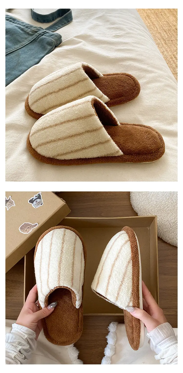 Women Cotton Striped Winter Slippers 2025 — feature 15
