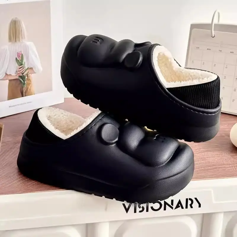 Winter Warm Cartoon Slippers for Men Women Non Slip Waterproof - Image 4