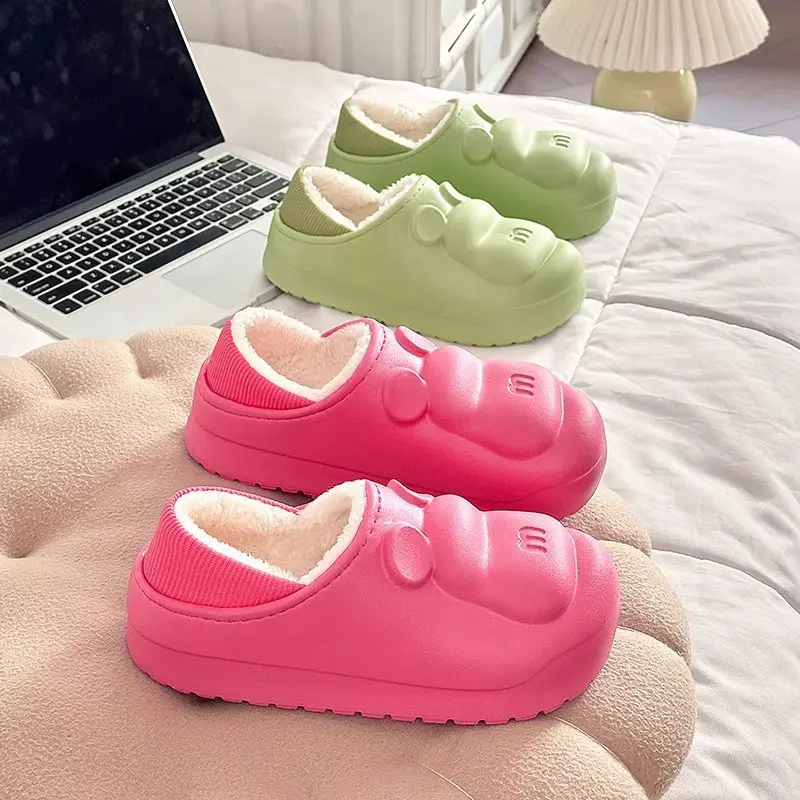 Winter Warm Cartoon Slippers for Men Women Non Slip Waterproof - Image 6
