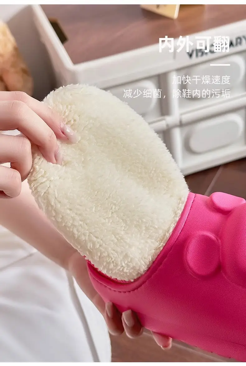 Winter Warm Cartoon Slippers for Men Women Non Slip Waterproof — feature 5