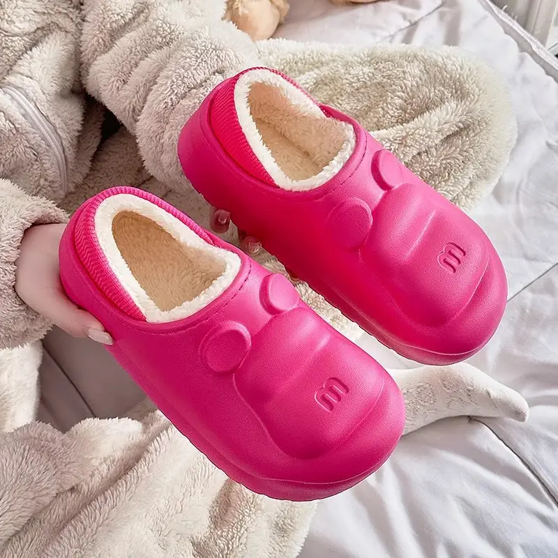 Winter Warm Cartoon Slippers for Men Women Non Slip Waterproof — feature 8
