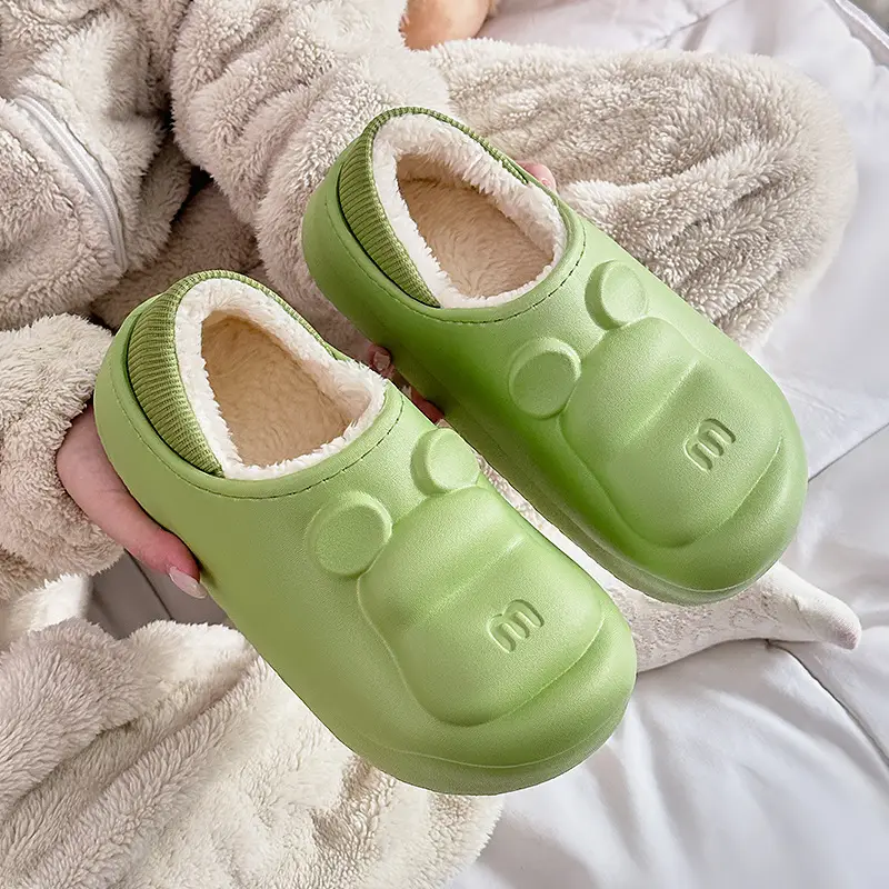 Winter Warm Cartoon Slippers for Men Women Non Slip Waterproof - Image 3