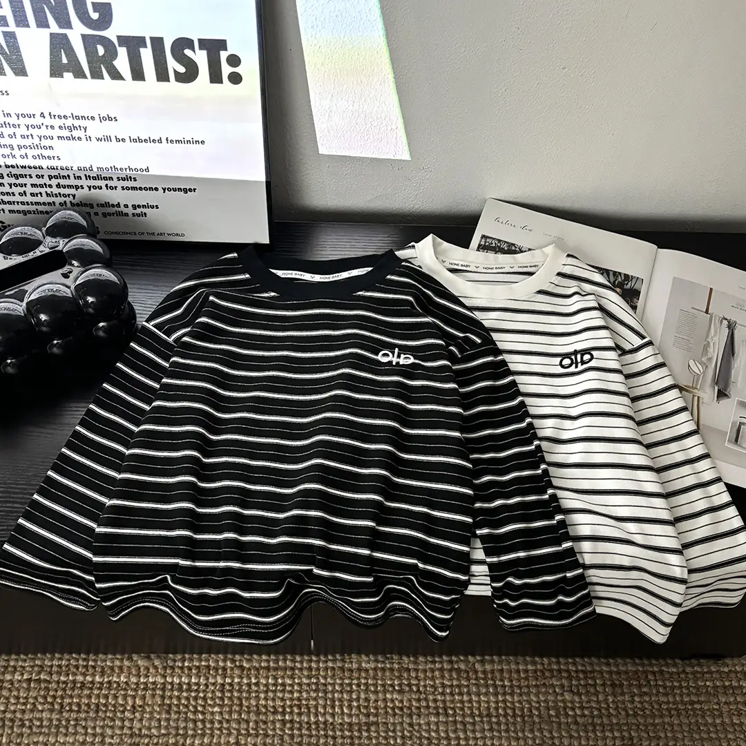 Spring & Autumn Boys Striped T-Shirts 2025 - Image 4
