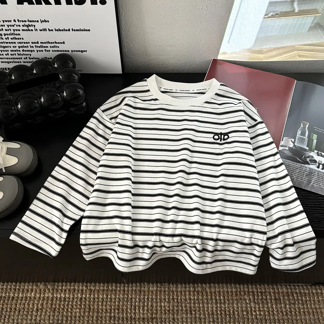 Spring & Autumn Boys Striped T-Shirts 2025 — feature 3