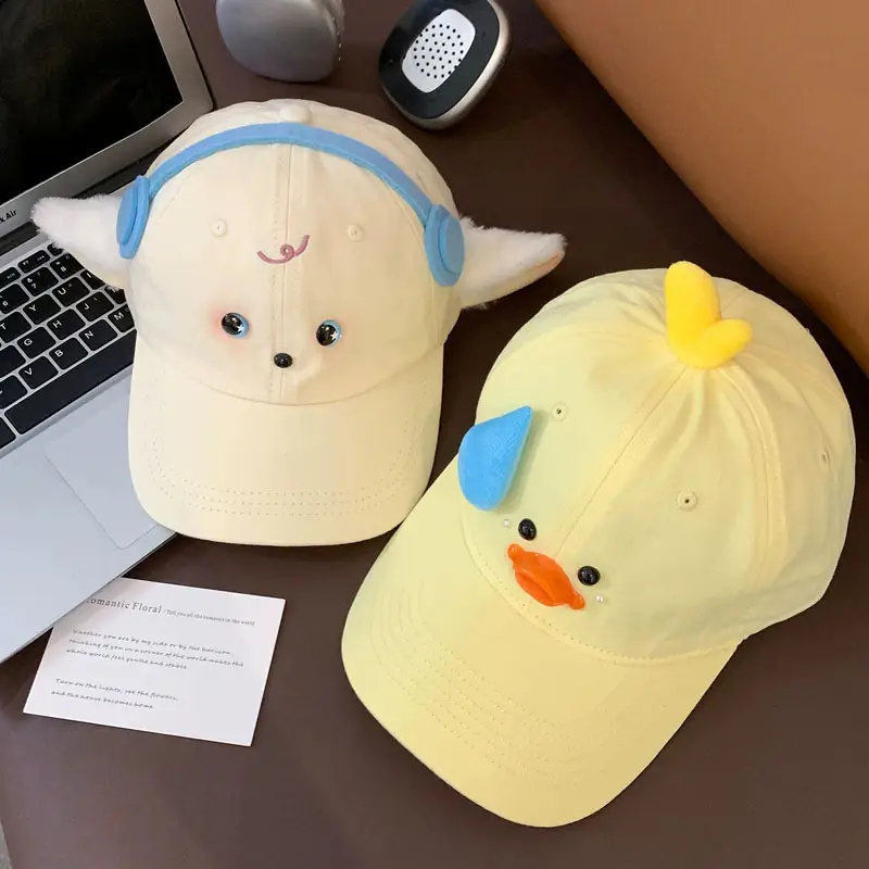 Cute Cartoon Headphones with Lamb Cap