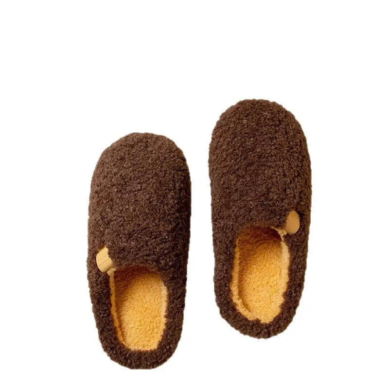 Women's 2025 New Style Indoor Home Autumn and Winter Plush Warm Thick-Soled Non-Slip Cotton Slippers - Image 9