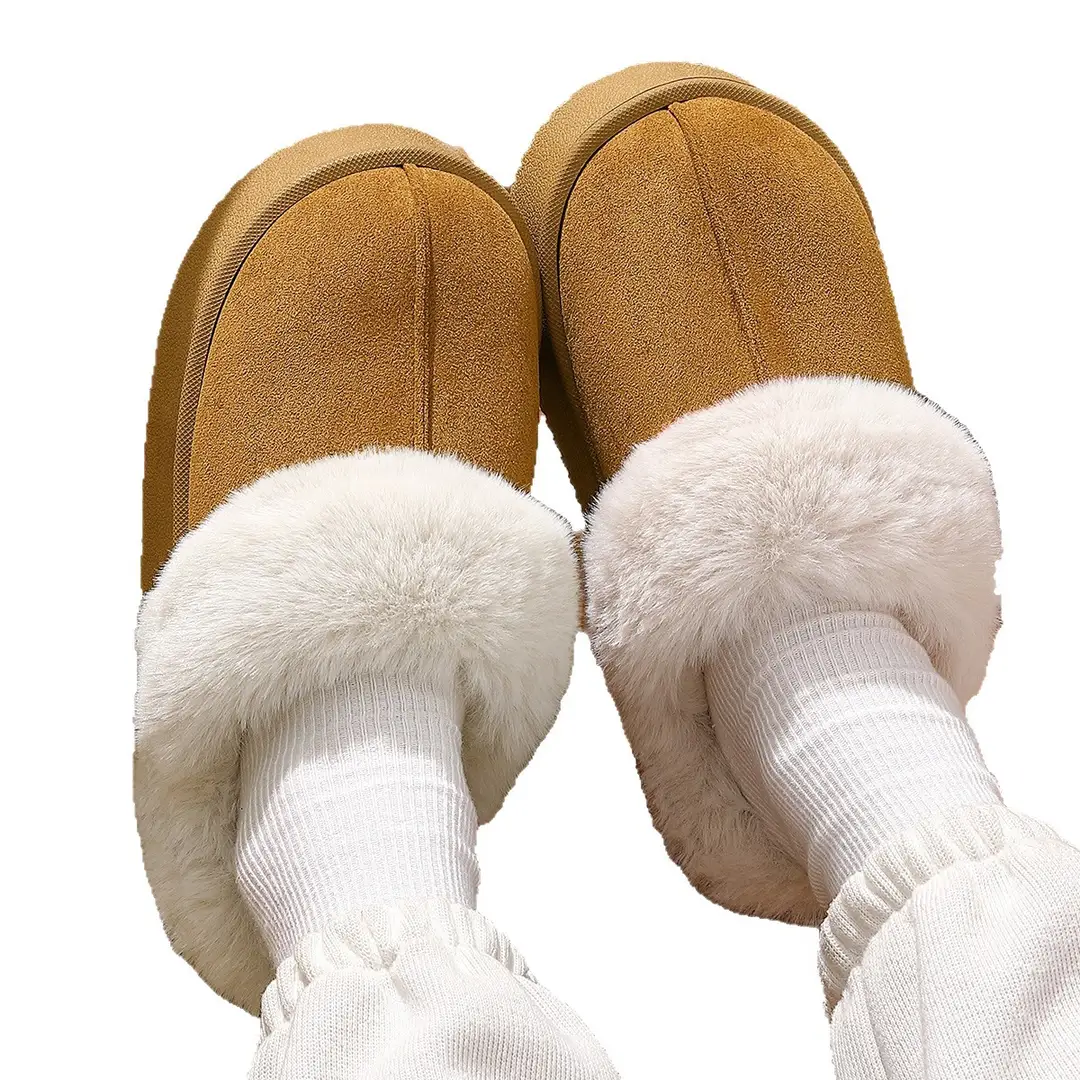 Maternity Confinement Shoes Autumn and Winter 5 New Indoor Home Thick-Soled Non-Slip Plush Fleece-Lined Warm Cotton Slippers for Women - Image 14