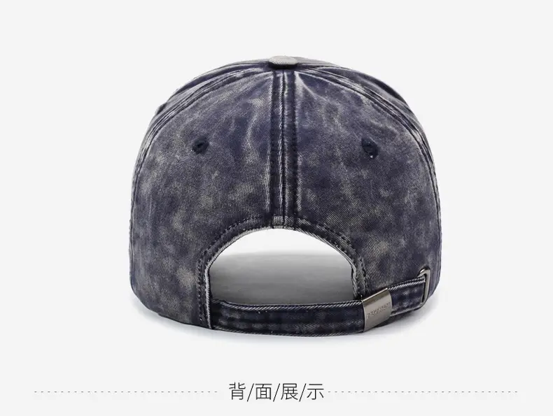 Men Distressed Red Sun Hat with Embroidered Logo — feature 12
