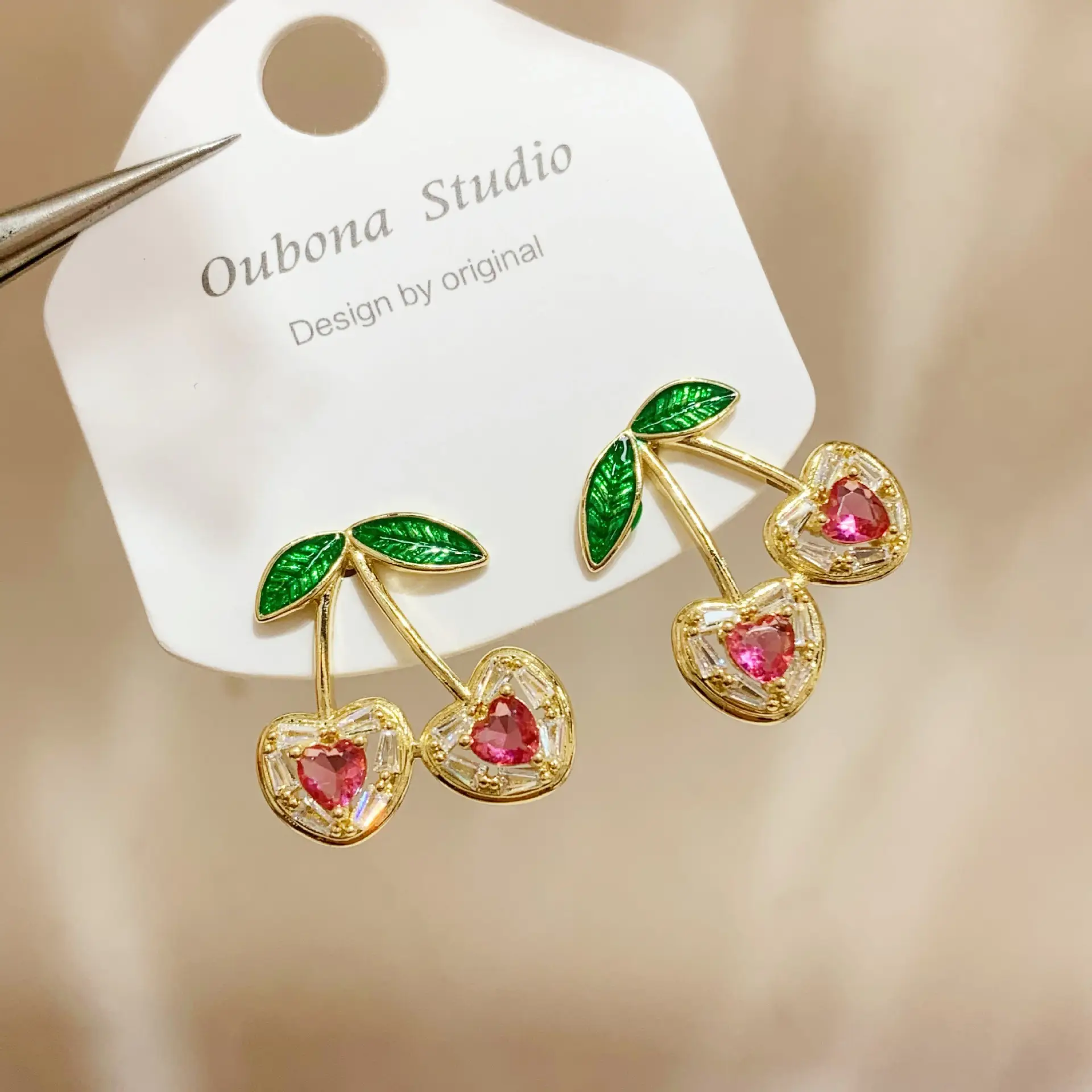 Korean Fashion Cherry Earrings for Women
