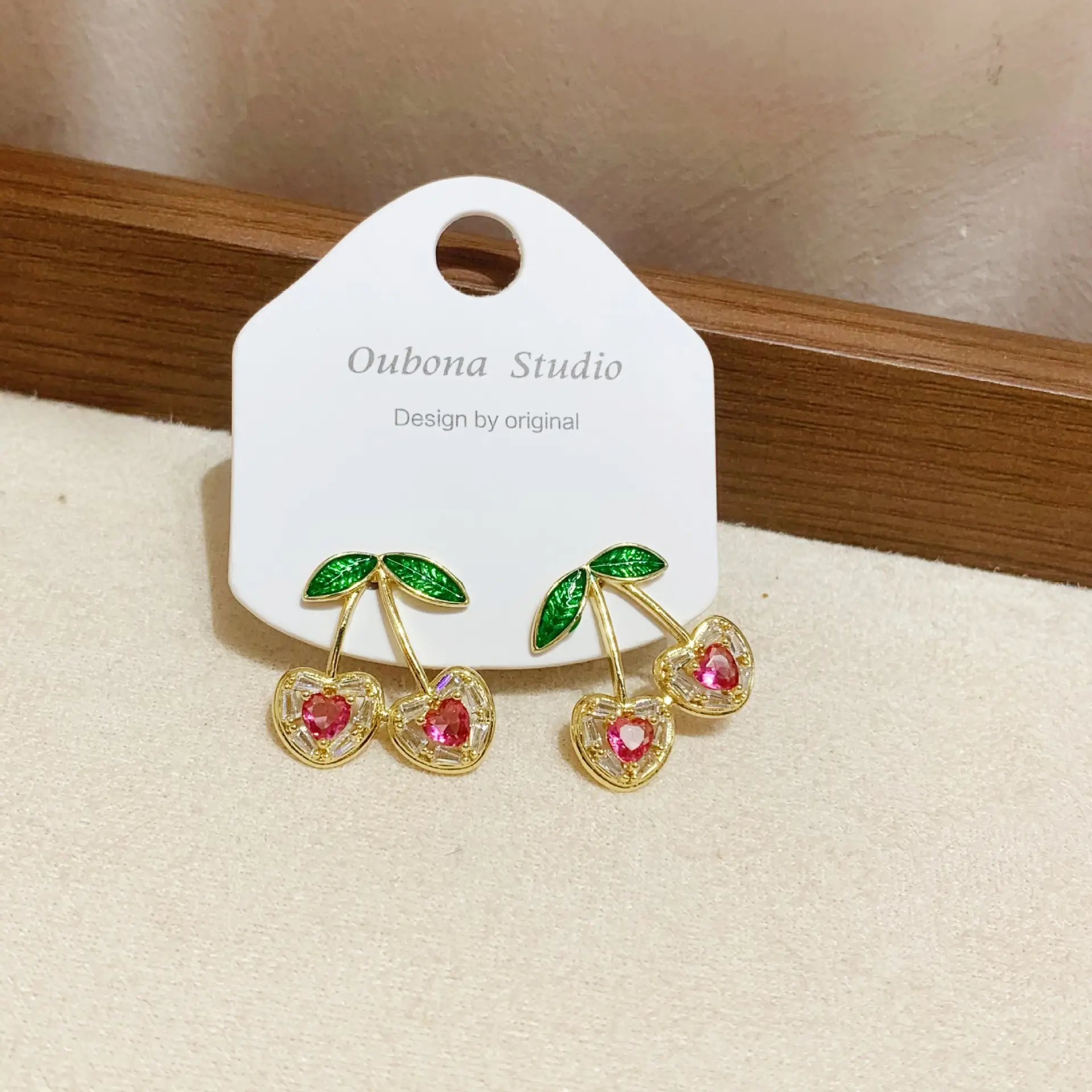 Korean Fashion Cherry Earrings for Women - Image 4