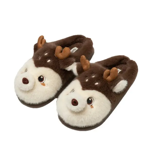 Cute Cartoon Lamb Cotton Slippers for Women 2025 New Couple Indoor Home Stuffed Autumn and Winter Cotton Slippers for Women - Image 11