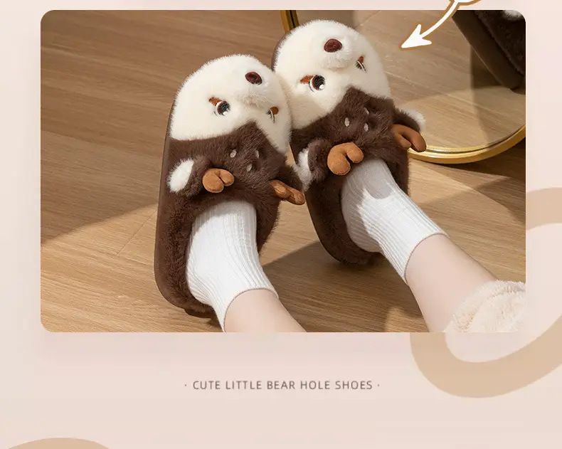 Cute Cartoon Lamb Cotton Slippers for Women 2025 New Couple Indoor Home Stuffed Autumn and Winter Cotton Slippers for Women — feature 8