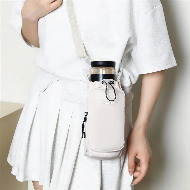 Lightweight Crossbody Water Cup Bag with Drawstring Closure - Image 8