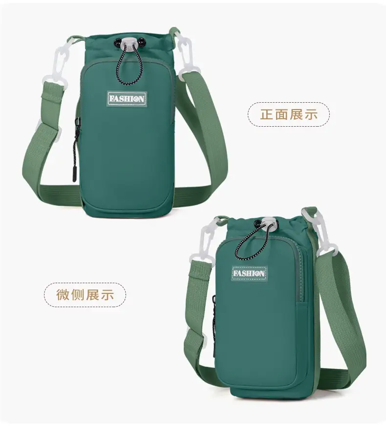 Lightweight Crossbody Water Cup Bag with Drawstring Closure — feature 29