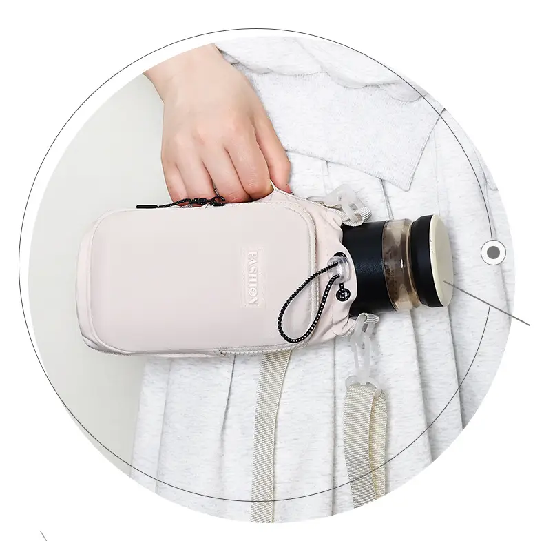 Lightweight Crossbody Water Cup Bag with Drawstring Closure — feature 39