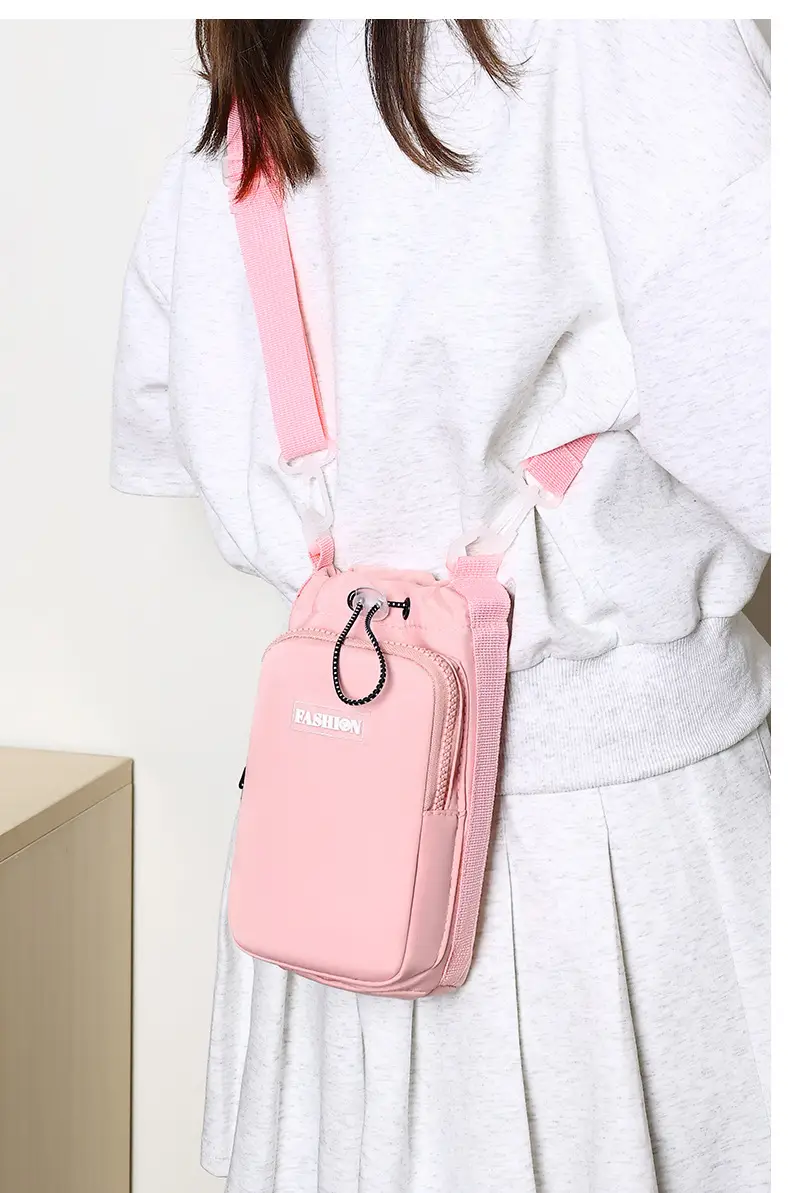 Lightweight Crossbody Water Cup Bag with Drawstring Closure — feature 42