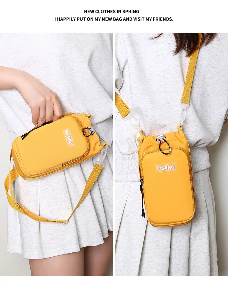 Lightweight Crossbody Water Cup Bag with Drawstring Closure — feature 45