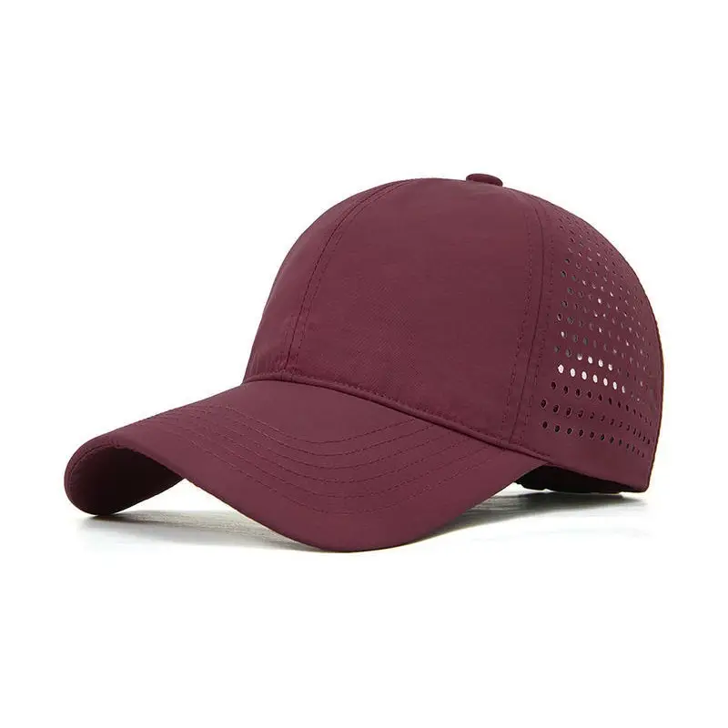 Laser Mesh Baseball Cap Grey Perforated - Image 17