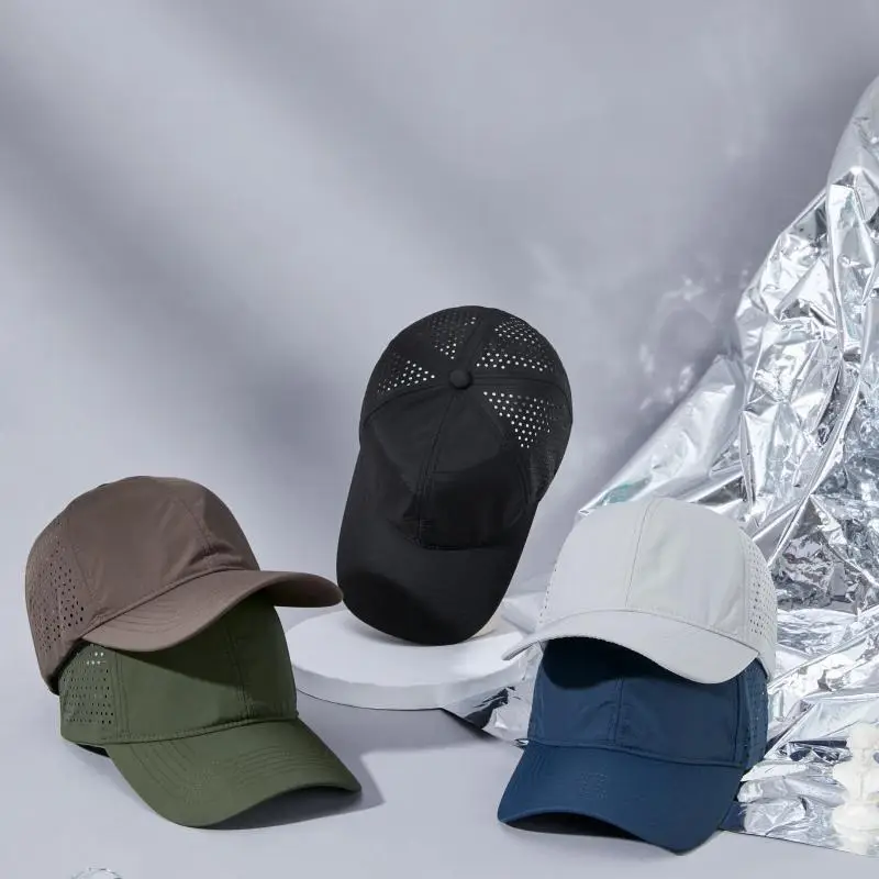 Laser Mesh Baseball Cap Grey Perforated — feature 12