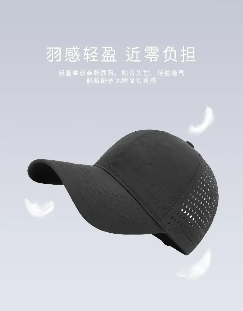 Laser Mesh Baseball Cap Grey Perforated — feature 20