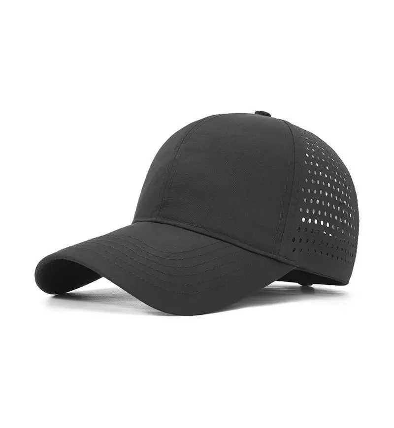 Laser Mesh Baseball Cap Grey Perforated - Image 10