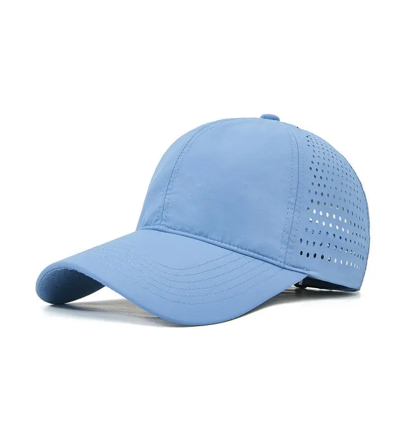 Laser Mesh Baseball Cap Grey Perforated - Image 3