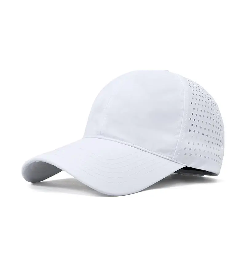 Laser Mesh Baseball Cap Grey Perforated - Image 4