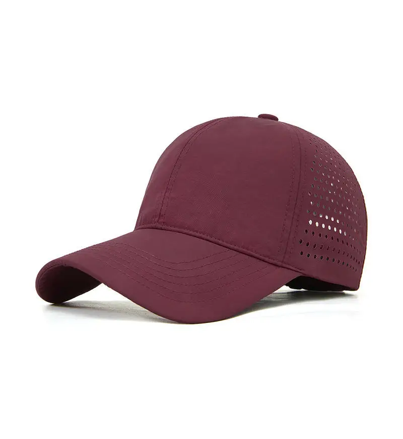 Laser Mesh Baseball Cap Grey Perforated - Image 7
