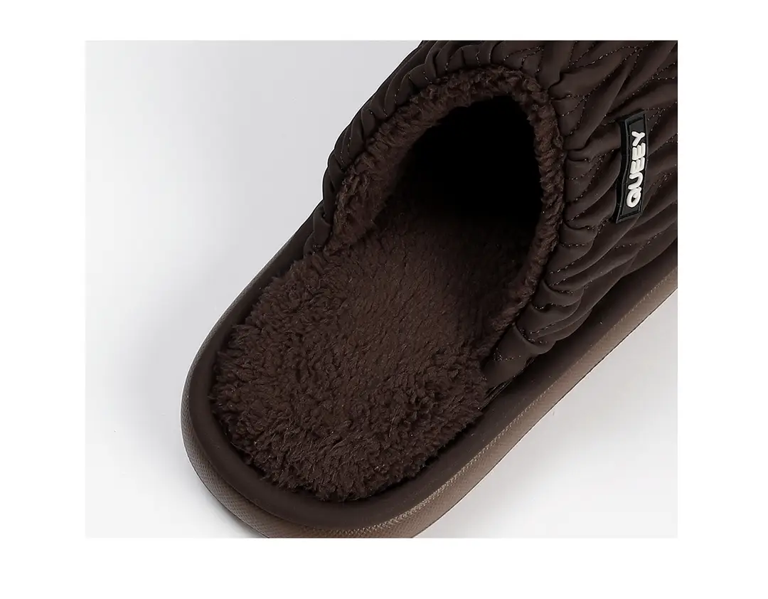 Cotton Slippers for Women in Winter 2025 New Anti-Slip Thick Sole Fleece-Lined Warm Antibacterial Deodorant Waterproof Toe Cotton Slippers for Men — feature 13